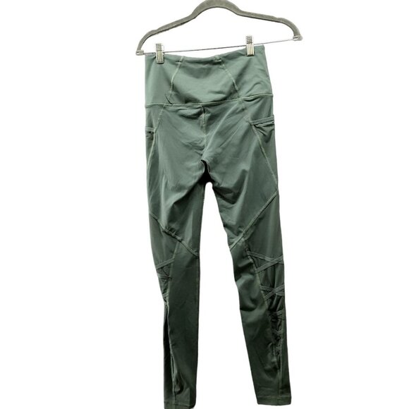 Victoria's Secret Active Leggings Womens XS High Rise Mesh Sides Sage Green - Picture 2 of 12